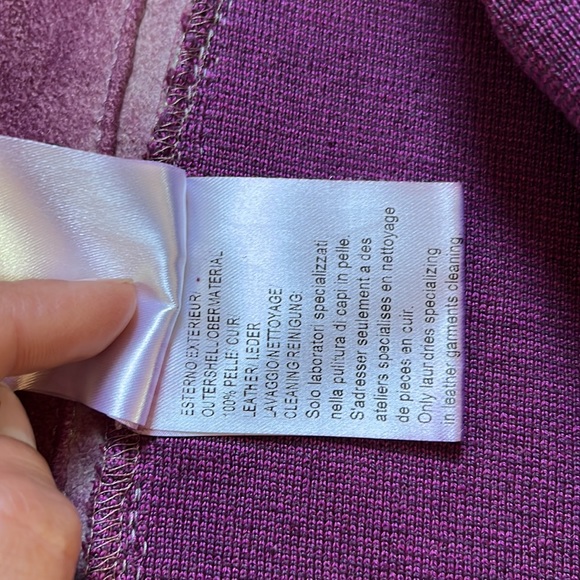 GMS-75 Purple Leather Zip Up Jacket - Picture 9 of 11